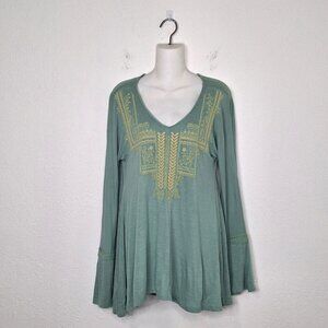 Sundance Embroidered Tunic Sz S Beaded Bell Sleeves Fairycore Whimsigoth Boho